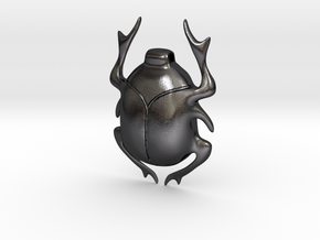 SCARAB pendant  in Polished and Bronzed Black Steel
