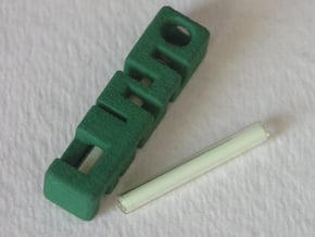 Tritium Holder Pendant - GLOW IN THE DARK! in Green Processed Versatile Plastic