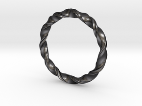 3D printed Bangle(Braclet) in Polished and Bronzed Black Steel