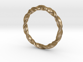 3D printed Bangle(Braclet) in Polished Gold Steel