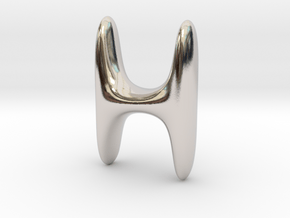 RUNE-H in Rhodium Plated Brass