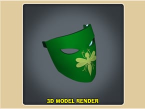 Green Hornet Mask - Year One in White Processed Versatile Plastic