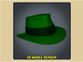 Green Hornet Fedora - Year One in White Processed Versatile Plastic