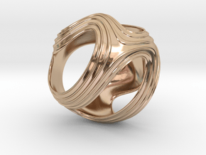 Iron Rhino - Iso Sphere 1 - Ribbed Pendant Design in 14k Rose Gold Plated Brass