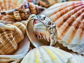 Sea Shell Ring 1 - US-Size 2 1/2 (13.61 mm) in Polished Silver