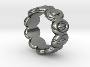 Elliptic Ring 15 - Italian Size 15 in Fine Detail Polished Silver