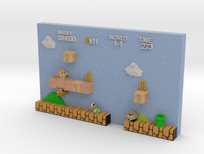 Super Mario Level-3D-Print in Full Color Sandstone