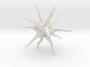 Kraken / Eldritch D20 in White Natural Versatile Plastic