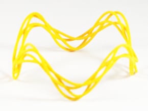 Wave Bangle B04L in Yellow Processed Versatile Plastic