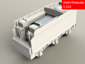 GWR Collett 4000 gal tender, motor cutout, 2mm FS in Tan Fine Detail Plastic