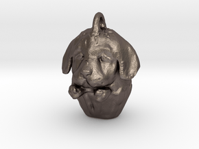 Golden Retriever Pupcake in Polished Bronzed Silver Steel