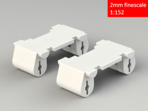 GWR 2 cylinder block (x2), 2mm FS in Tan Fine Detail Plastic