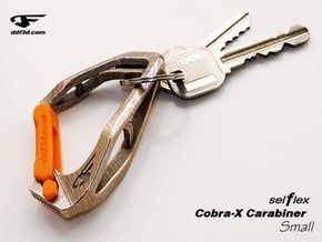 Cobra X Carabiner *Small* DH006SW in Polished Bronzed Silver Steel