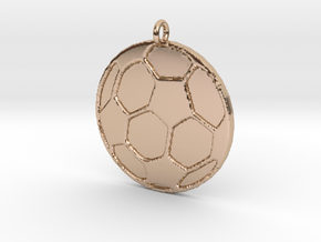 Soccerball in 14k Rose Gold Plated Brass