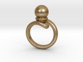 Fine Ring 20 - Italian Size 20 in Polished Gold Steel