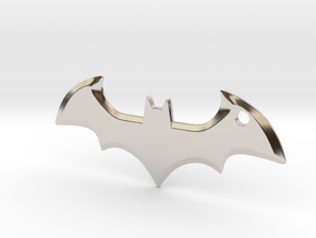 Batman logo keychain in Rhodium Plated Brass