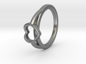 ø0.722-ø18.35 Mm Heart Ring A in Natural Silver