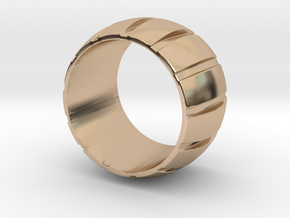 Smoothed Gear Ring - Size 6 in 14k Rose Gold Plated Brass