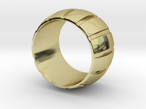 Smoothed Gear Ring - Size 6 in 18k Gold