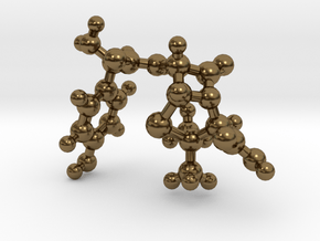 amoxicillin_ball_stick in Polished Bronze