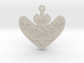 My Love My Life Necklace in Natural Sandstone