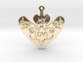 My Love My Life Necklace in 14k Gold Plated Brass