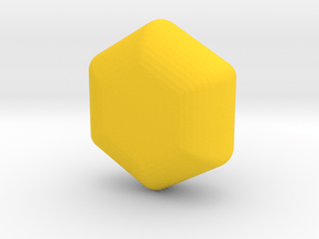 Cute candy HEXAGON in Yellow Processed Versatile Plastic