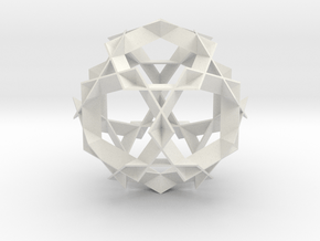 Asterisk Ball - 9.6 cm in White Natural Versatile Plastic