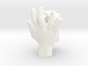 Ring Holder | Hand & Fist in White Processed Versatile Plastic