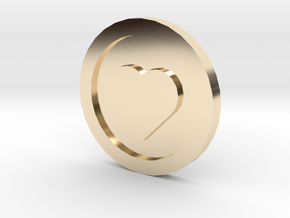 Love Coin in 14k Gold Plated Brass