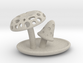 Mushrooms accessory tray in Natural Sandstone