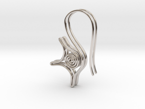 Spiral earrings in Rhodium Plated Brass