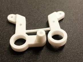 Ten4 Bell Cranks Left Input in White Processed Versatile Plastic