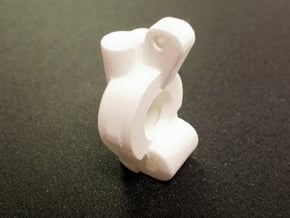Ten4 Caster Block- Left in White Processed Versatile Plastic