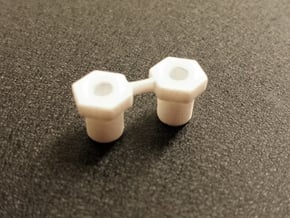 Bell Crank Nuts in White Processed Versatile Plastic
