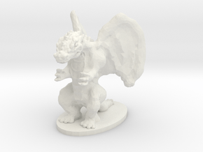 Dragon Miniature in White Natural Versatile Plastic