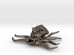 Octopus Miniature in Polished Bronzed Silver Steel