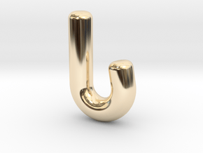 Cute candy CANE in 14k Gold Plated Brass