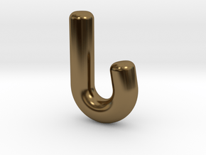 Cute candy CANE in Polished Bronze