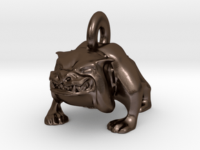Bulldog Pendant in Polished Bronze Steel