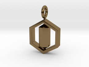 [customization] Double Six Pendant (fix) in Polished Bronze