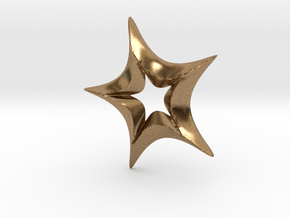 Star In A Star Spikey Round in Natural Brass