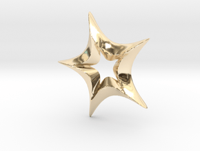 Star In A Star Spikey Round in 14K Yellow Gold