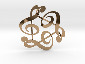 Triple G Clef in Polished Brass