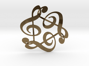 Triple G Clef in Natural Bronze