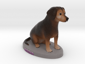 Custom Dog Figurine - Mocha in Full Color Sandstone
