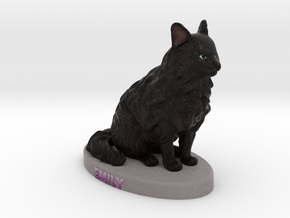 Custom Cat Figurine - Emily in Full Color Sandstone