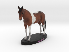 Custom Horse Figurine - Magpie in Full Color Sandstone