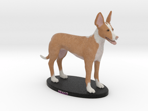 Custom Dog Figurine - DRACO in Full Color Sandstone