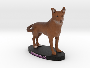 Custom Dog Figurine - Maverick in Full Color Sandstone